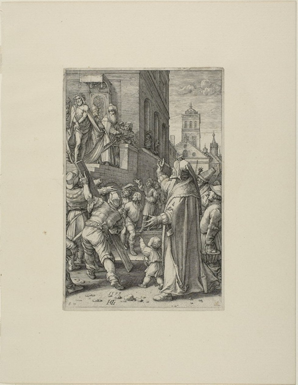 Ecce Homo, lámina ocho de La Pasión de Cristo de Hendrick Goltzius