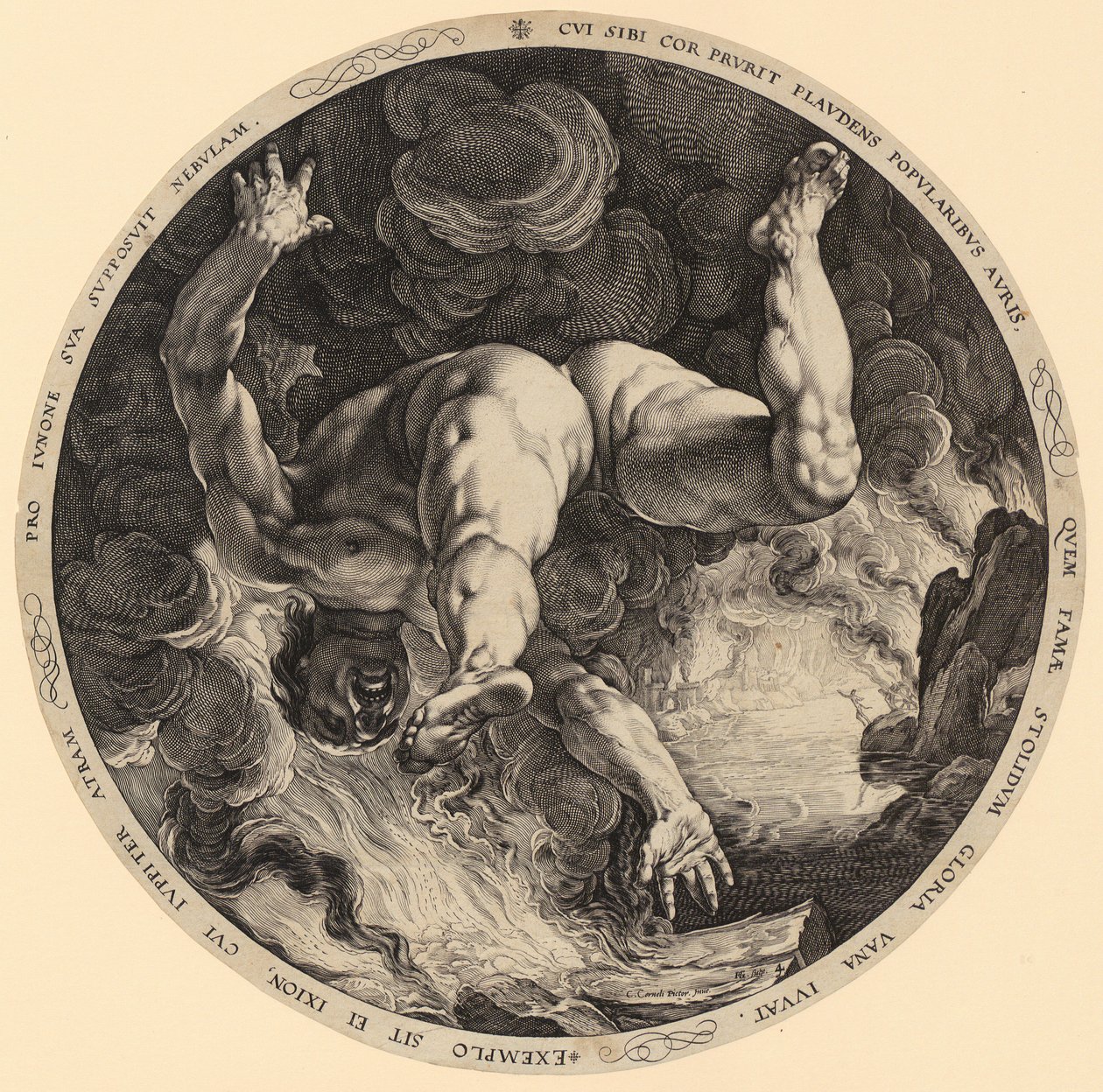 La caída de Ixión, página 4 del episodio «Los cuatro asaltantes del cielo» de Hendrick Goltzius