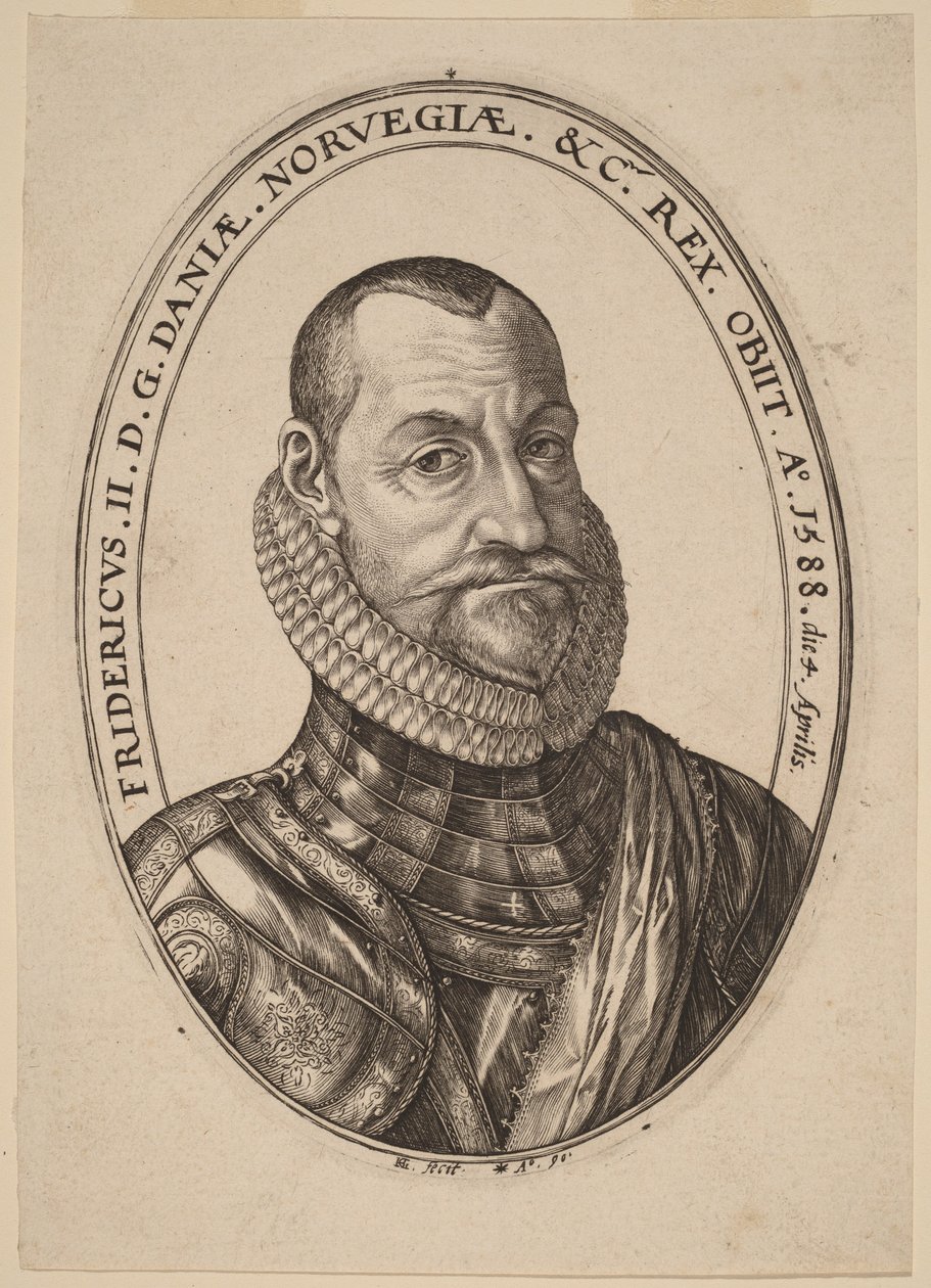 Federico II, rey de Dinamarca y Noruega de Hendrick Goltzius