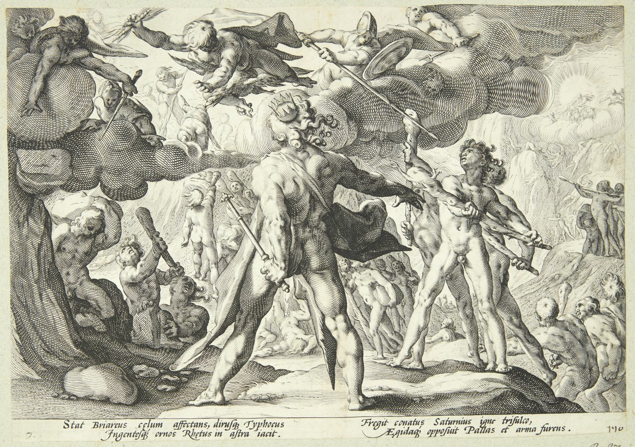 Los Gigantes Asaltan los Cielos de Hendrick Goltzius