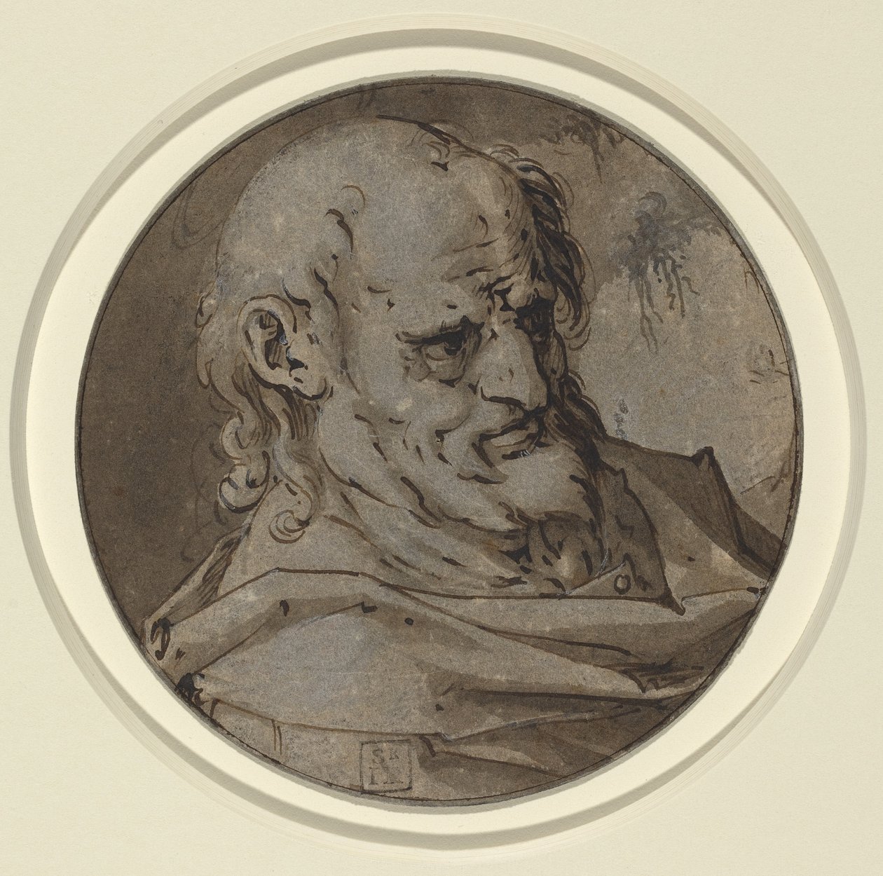 Cabeza de un apóstol de Hendrick Goltzius