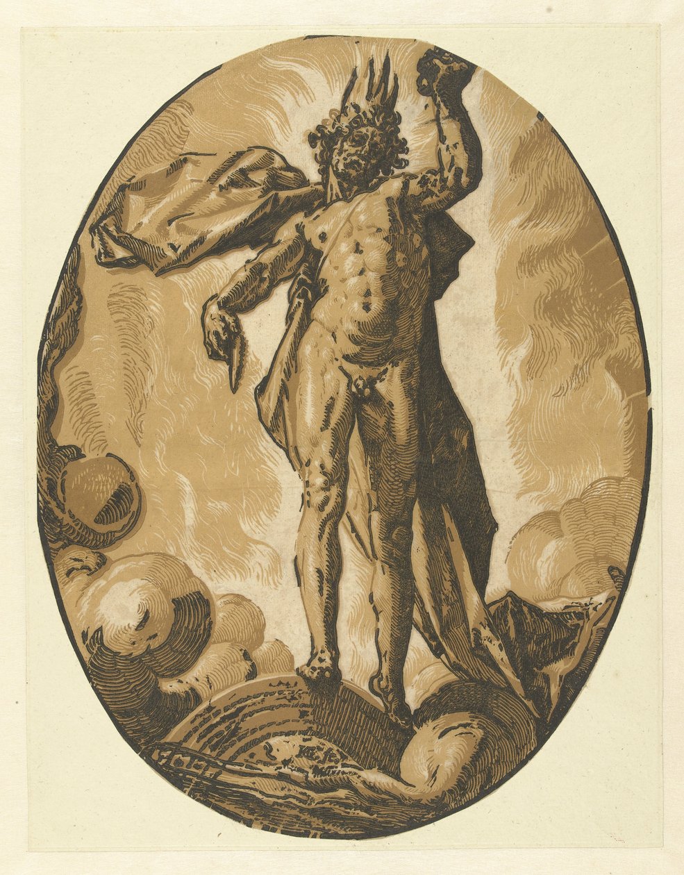 Helios (Muere) Dioses y diosas (título de la serie) de Hendrick Goltzius