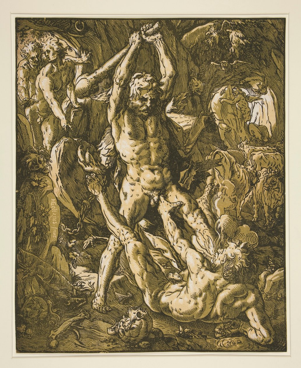 Hércules matando a Caco de Hendrick Goltzius