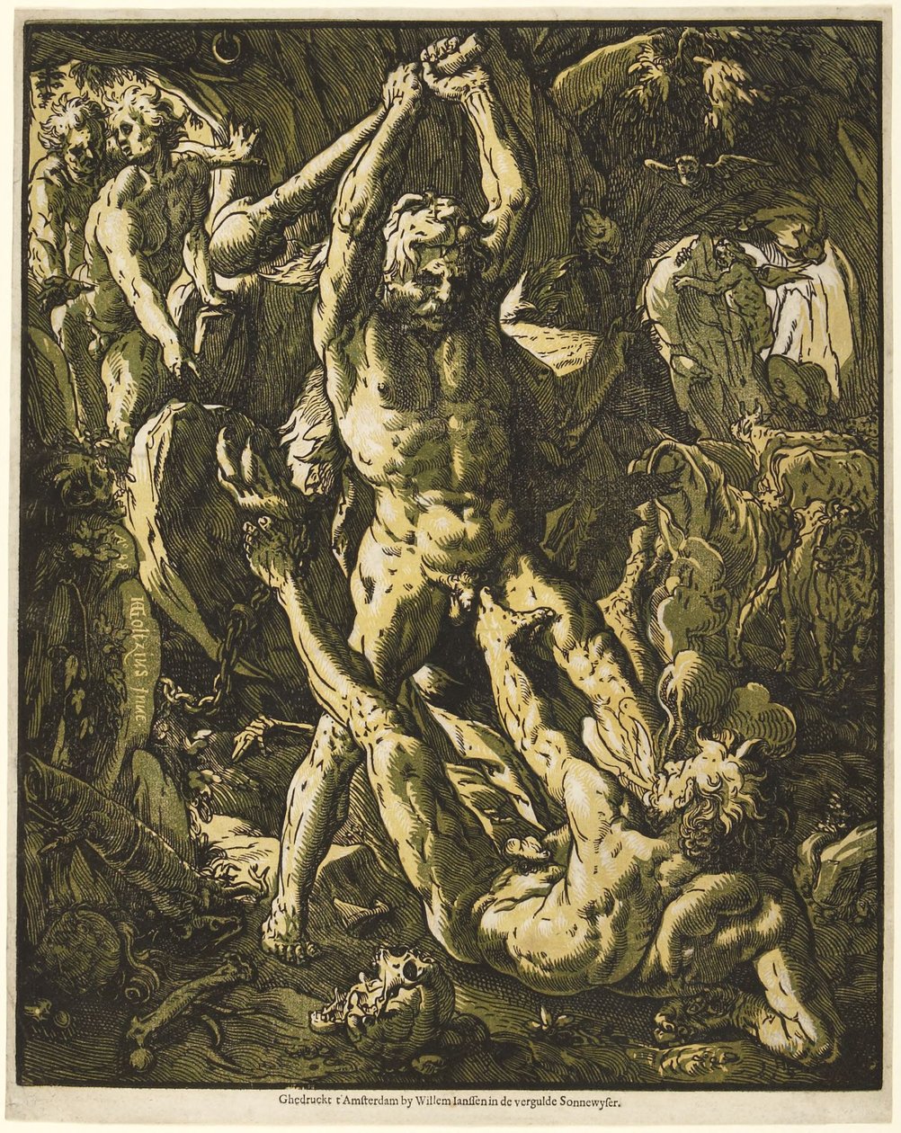 Hércules matando a Caco de Hendrick Goltzius