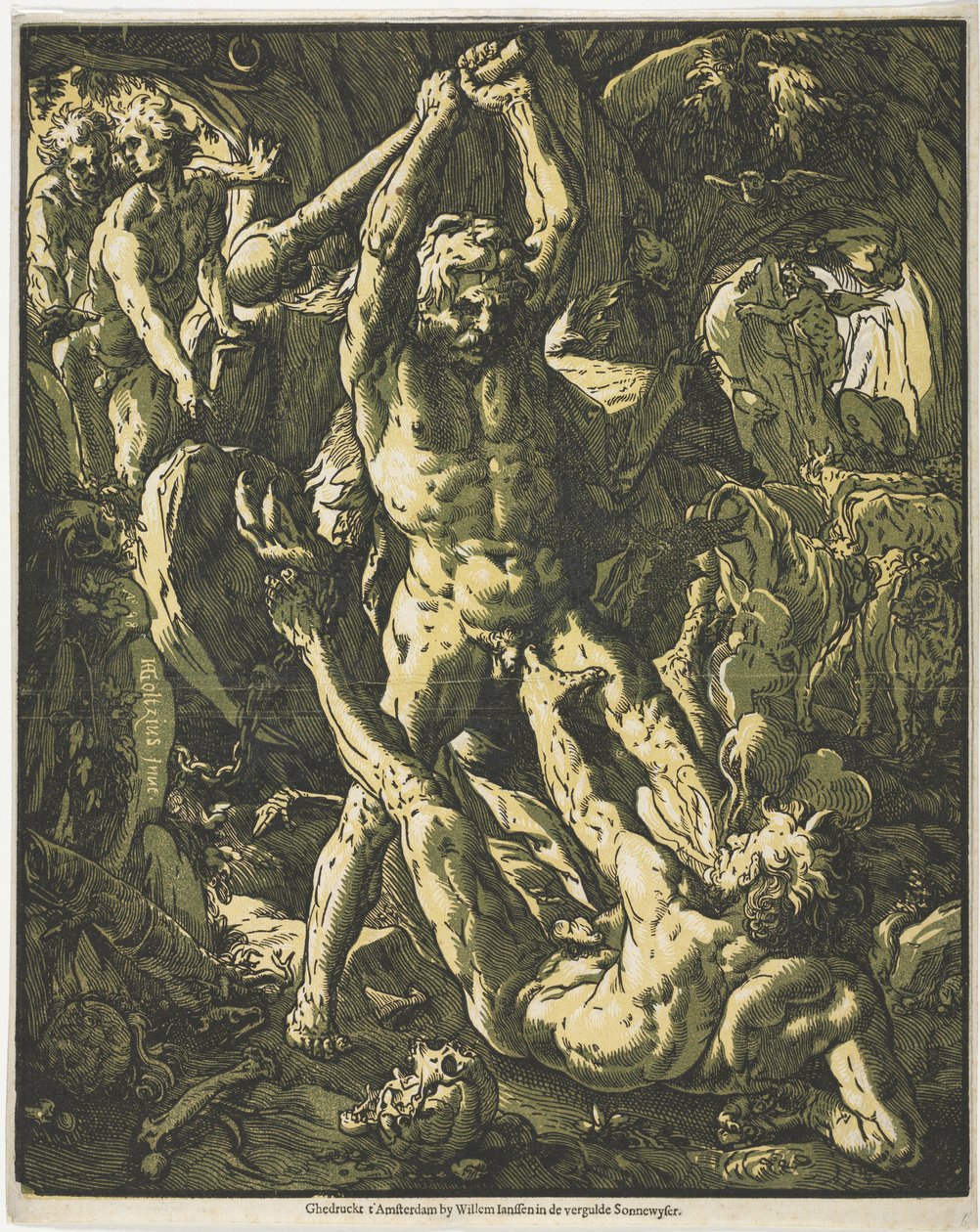 Hércules y Caco de Hendrick Goltzius