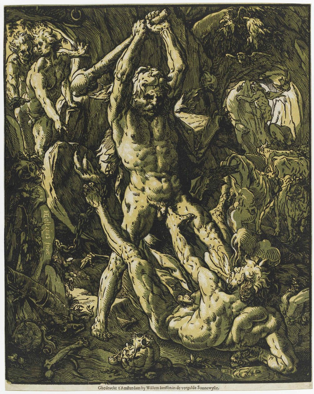 Hércules matando a Caco de Hendrick Goltzius