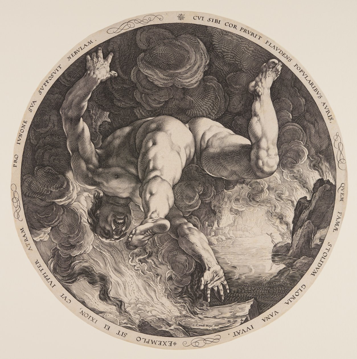 Ixion, de Los Cuatro Desgraciados de Hendrick Goltzius