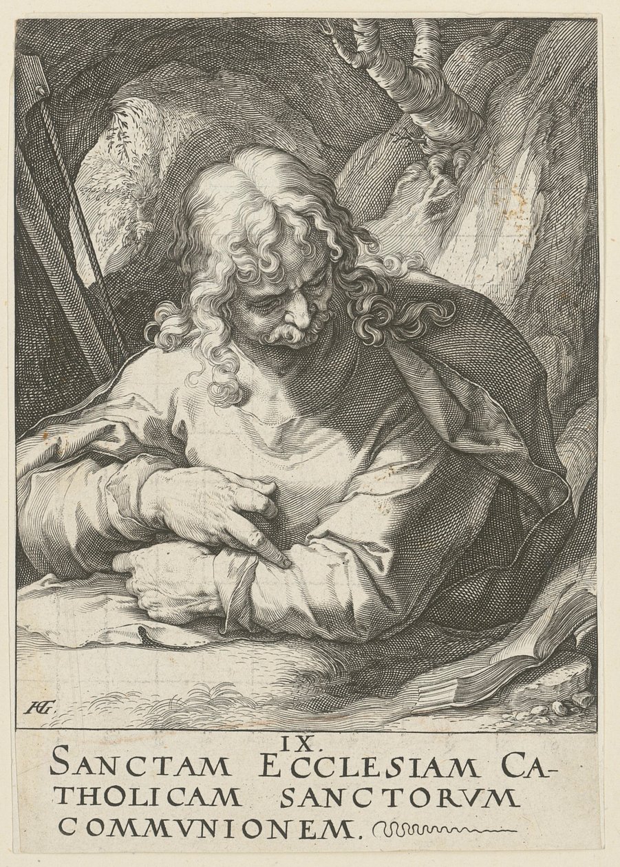 Santiago el Menor, lámina 10 de la serie «Cristo, los doce apóstoles y Pablo» de Hendrick Goltzius