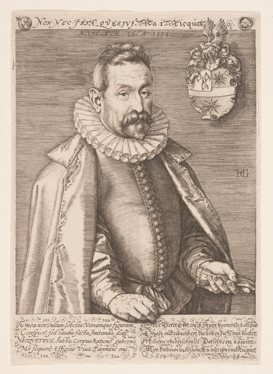 Jan Nicquet, coleccionista de arte en Ámsterdam de Hendrick Goltzius