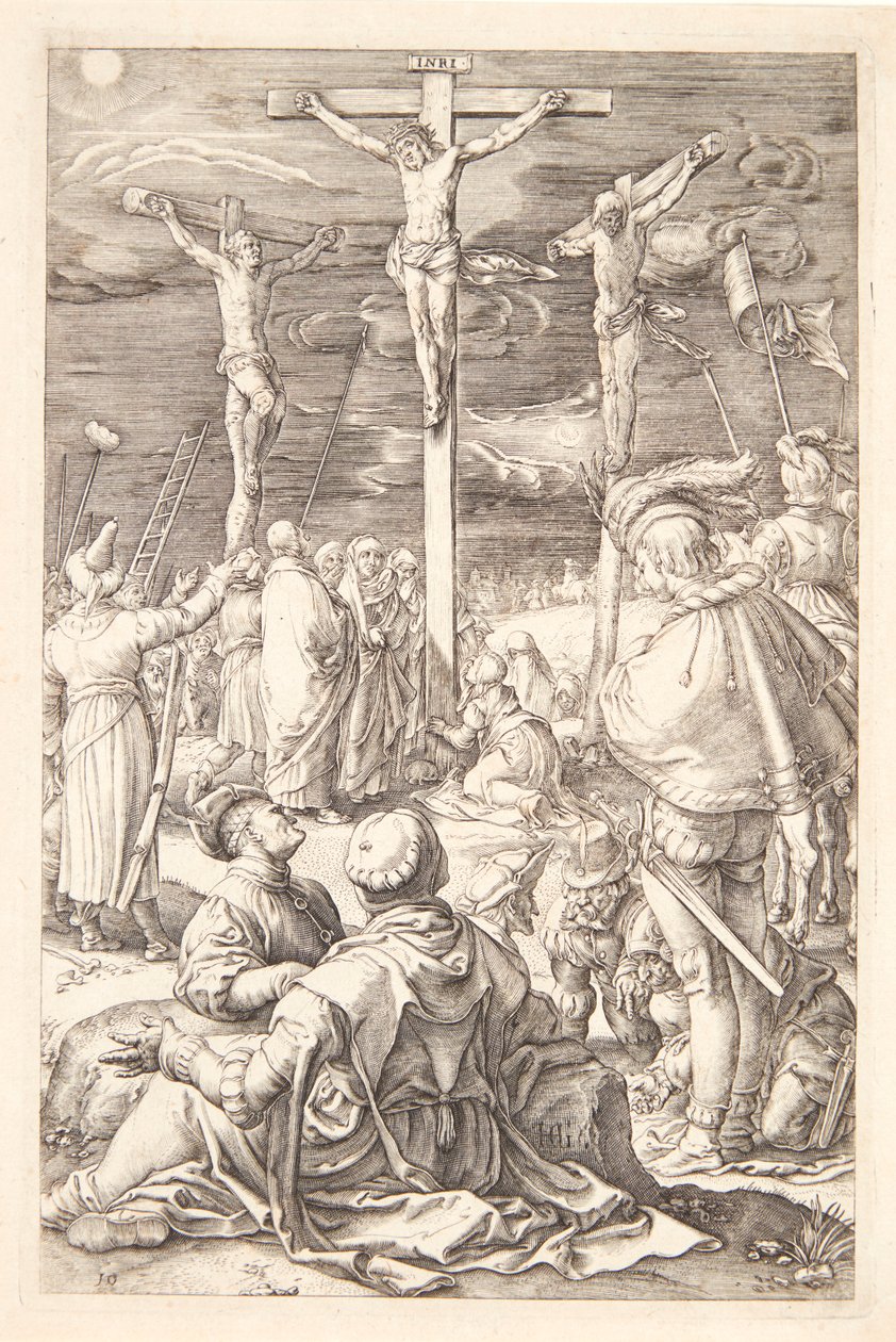 Jesús en la cruz de Hendrick Goltzius