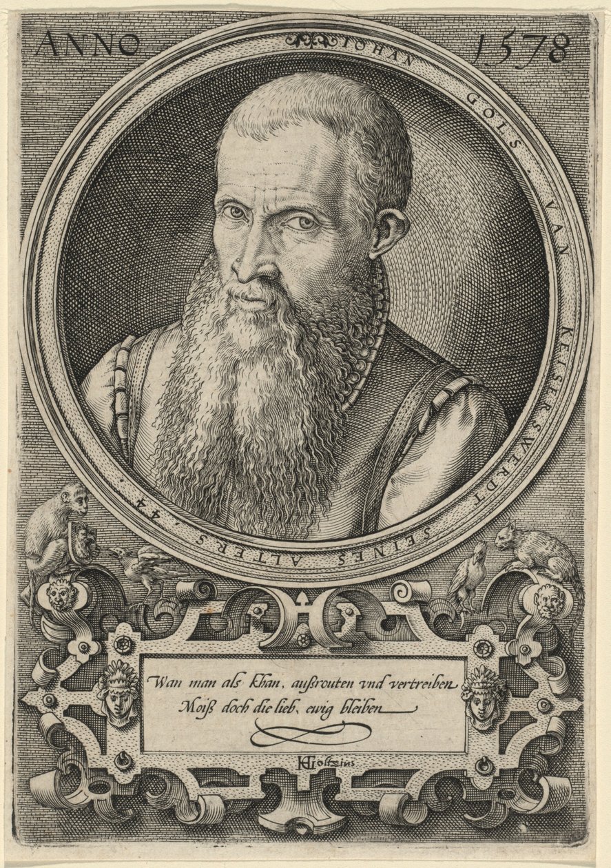 Johan Gols [El padre del artista] de Hendrick Goltzius