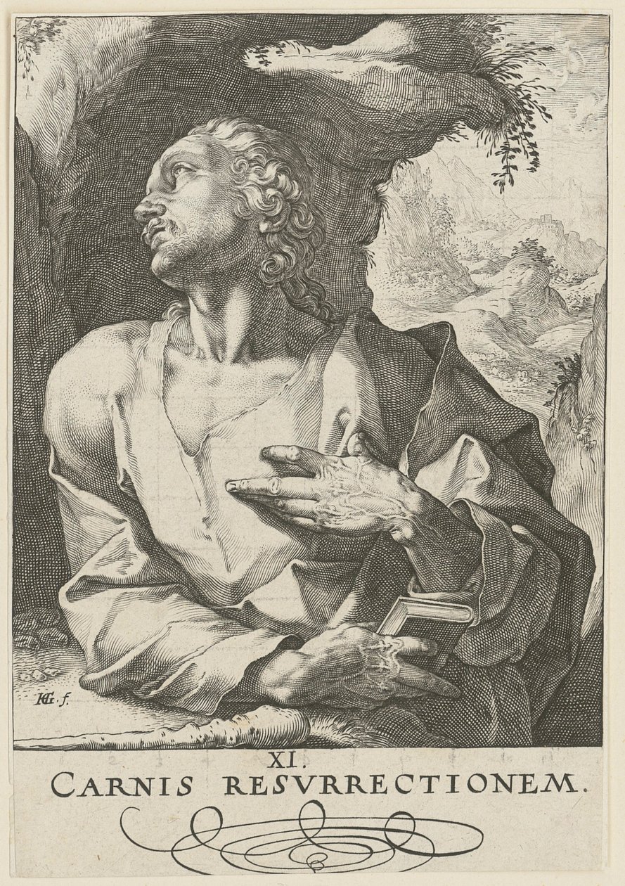 Judas Tadeo, lámina 12 de la serie «Cristo, los doce apóstoles y Pablo» de Hendrick Goltzius