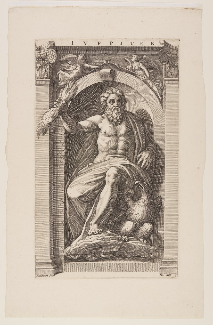 Júpiter, de Ocho dioses paganos de Hendrick Goltzius