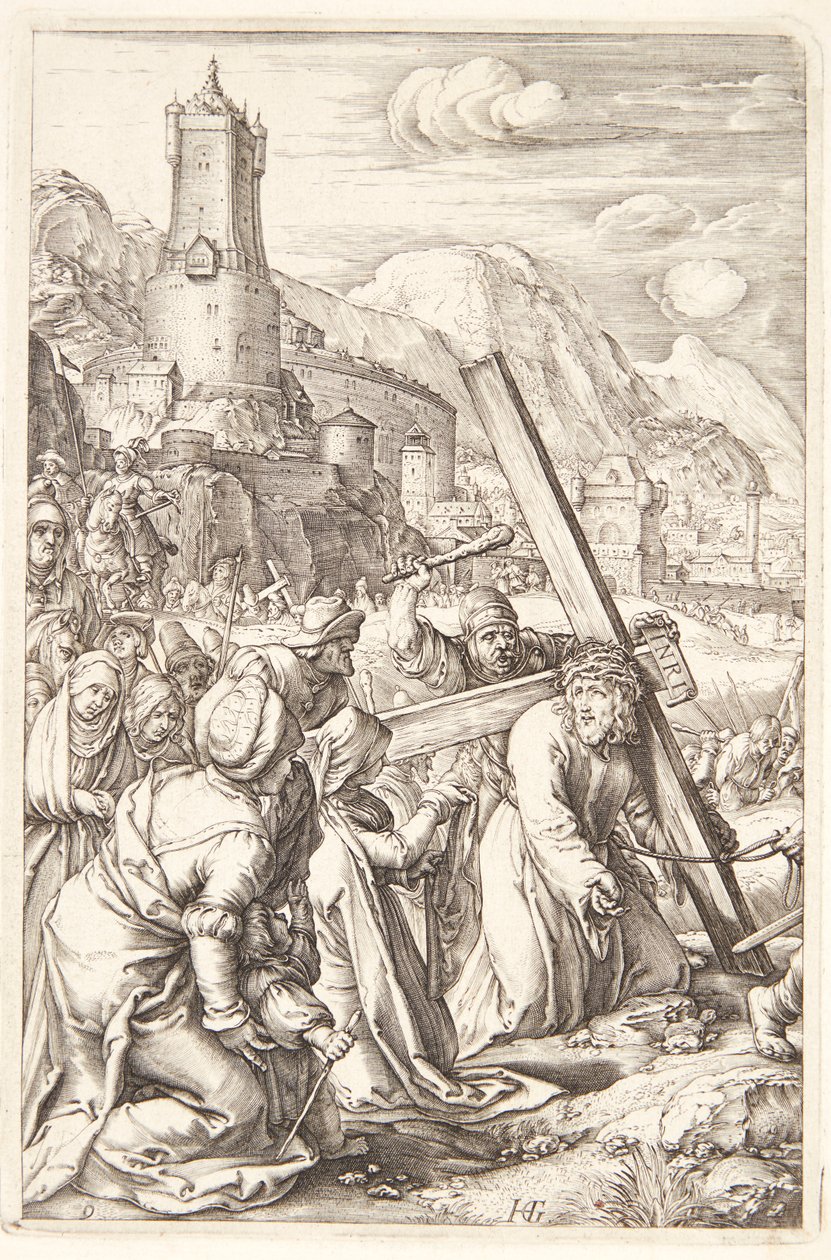 La procesión de la cruz de Hendrick Goltzius