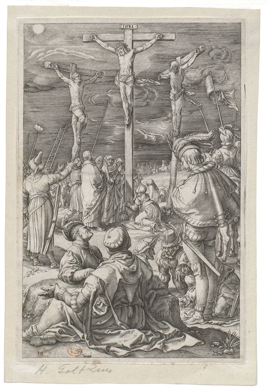 Crucifixión de Hendrick Goltzius