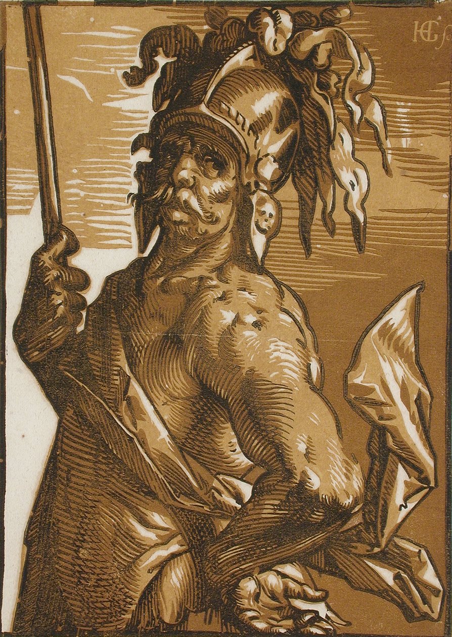 Mars (Halbfigur) de Hendrick Goltzius