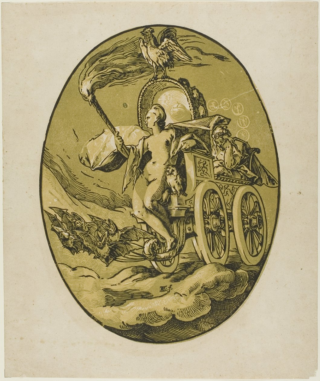 Nox, lámina siete de Demogorgon y las Deidades de Hendrick Goltzius