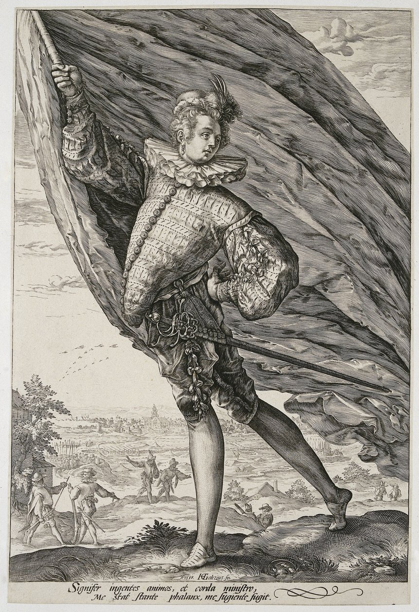 Oficiales con «barrigas de ganso» de Hendrick Goltzius