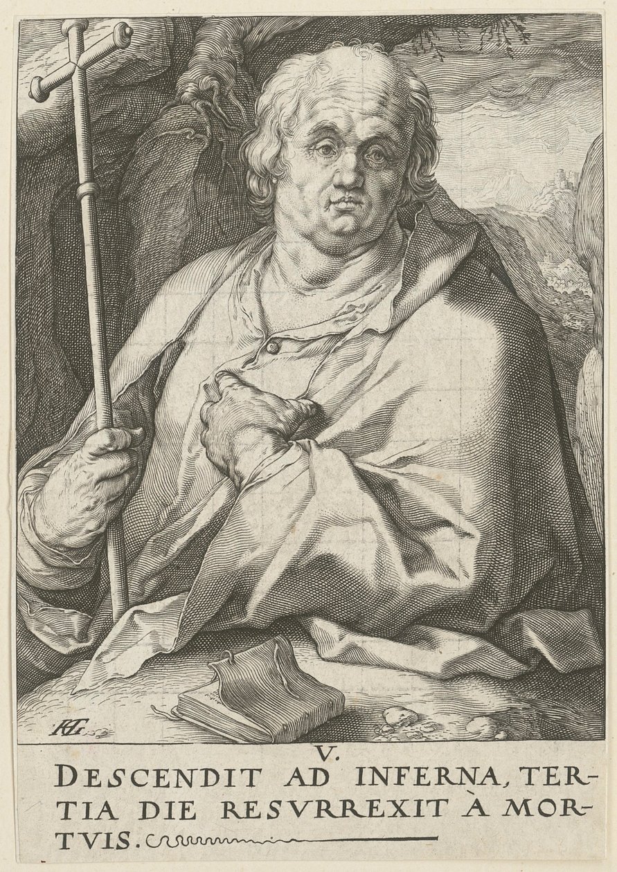 Filipo, lámina 5 de la serie «Cristo, los doce apóstoles y Pablo» de Hendrick Goltzius
