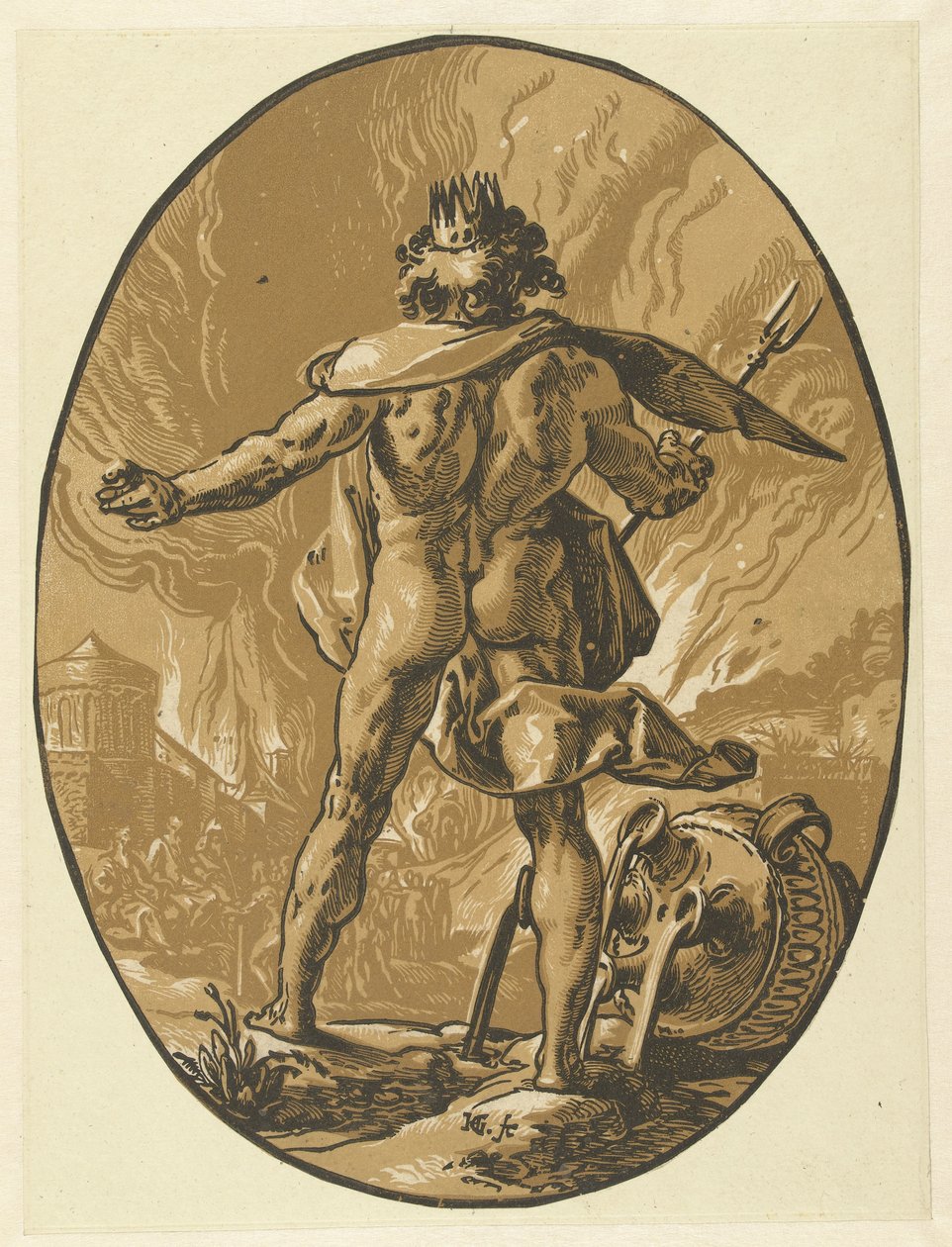 Plutón
Dioses y diosas (título de la serie) de Hendrick Goltzius