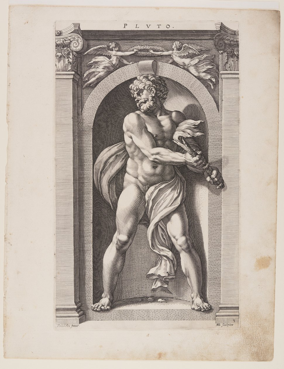 Plutón, de Ocho dioses paganos de Hendrick Goltzius
