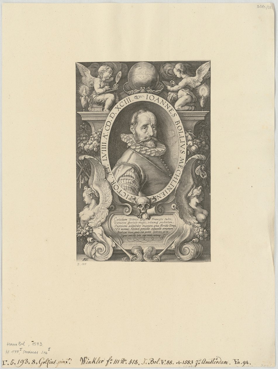 Retrato de Hans Bol de Hendrick Goltzius