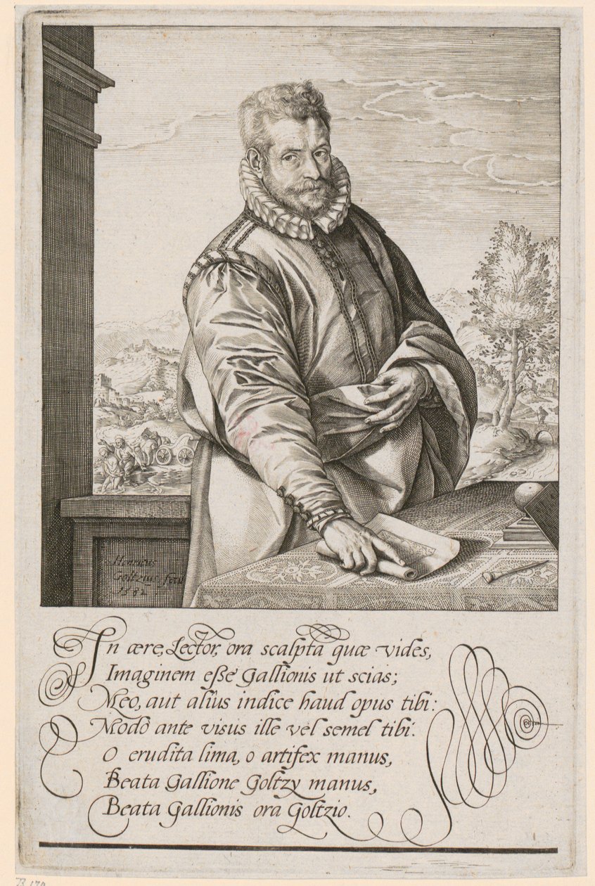 Retrato de Philips Galle de Hendrick Goltzius