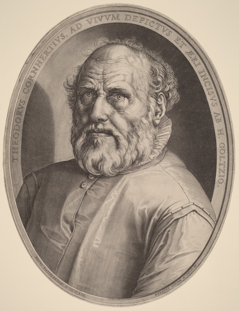 Retrato de Dirck Volckertcz. Coornhert de Hendrick Goltzius