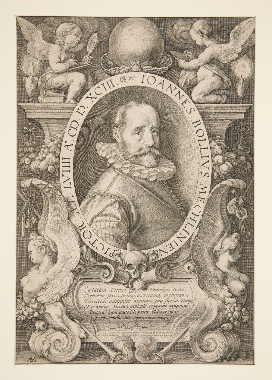 Retrato de Hans Bol de Hendrick Goltzius