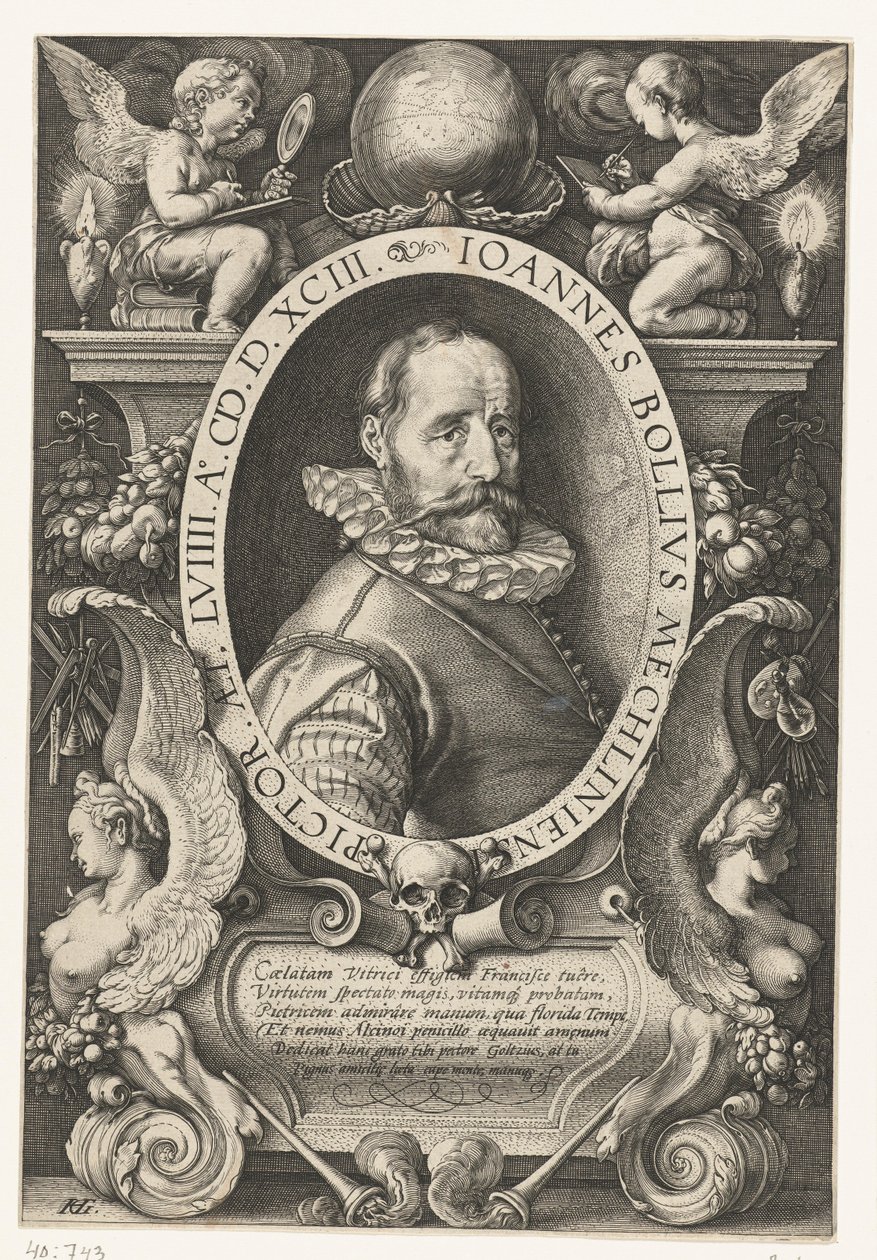 Retrato de Hans Bol de Hendrick Goltzius