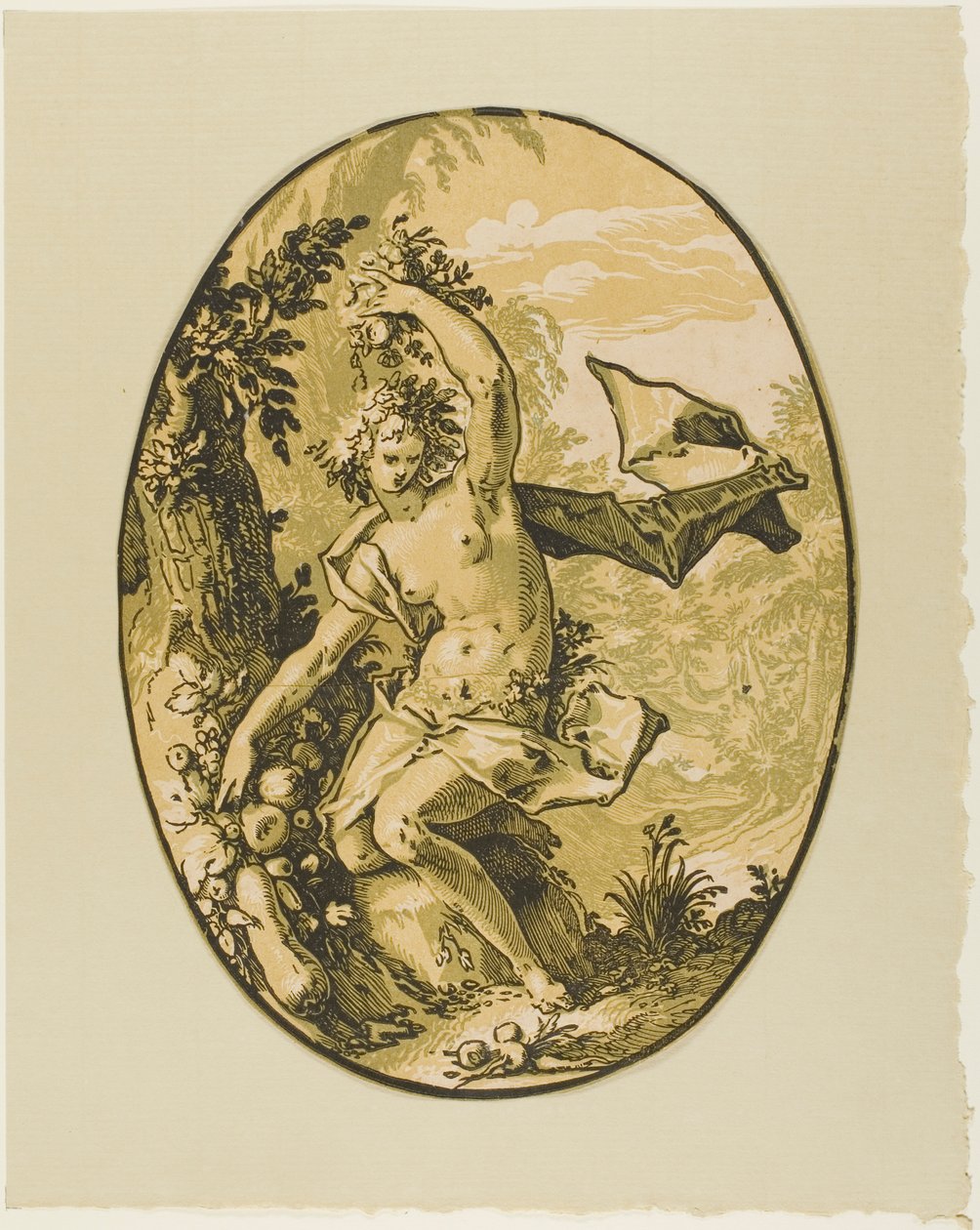 Proserpina, placa cinco de Demogorgon y las Deidades de Hendrick Goltzius