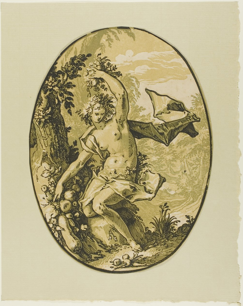 Proserpina, placa cinco de Demogorgon y las Deidades de Hendrick Goltzius