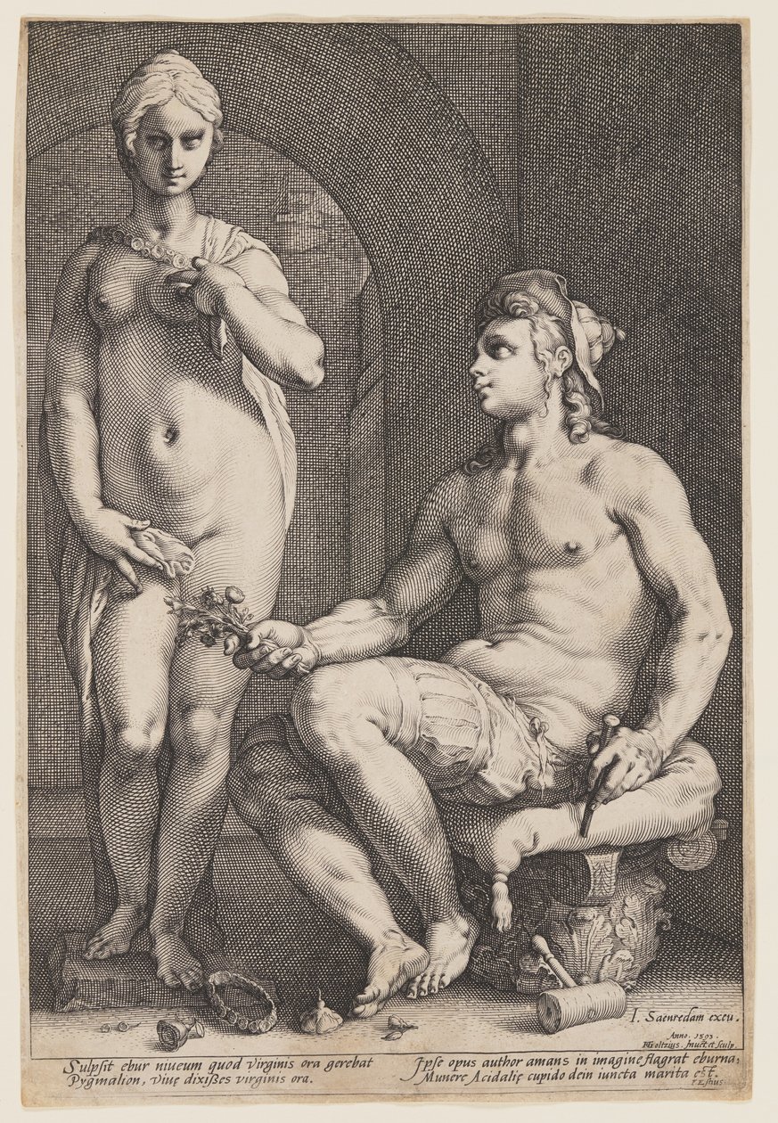 Pigmalión y Galatea de Hendrick Goltzius