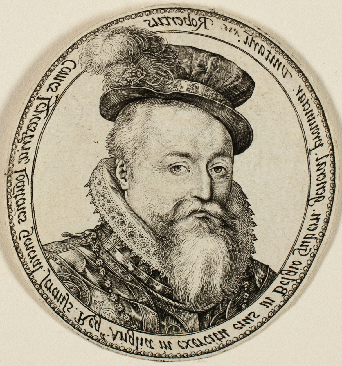 Robert Dudley, Conde de Leicester (1532-1588), noble inglés, Gobernador General de las Provincias Unidas en 1585-87 de Hendrick Goltzius
