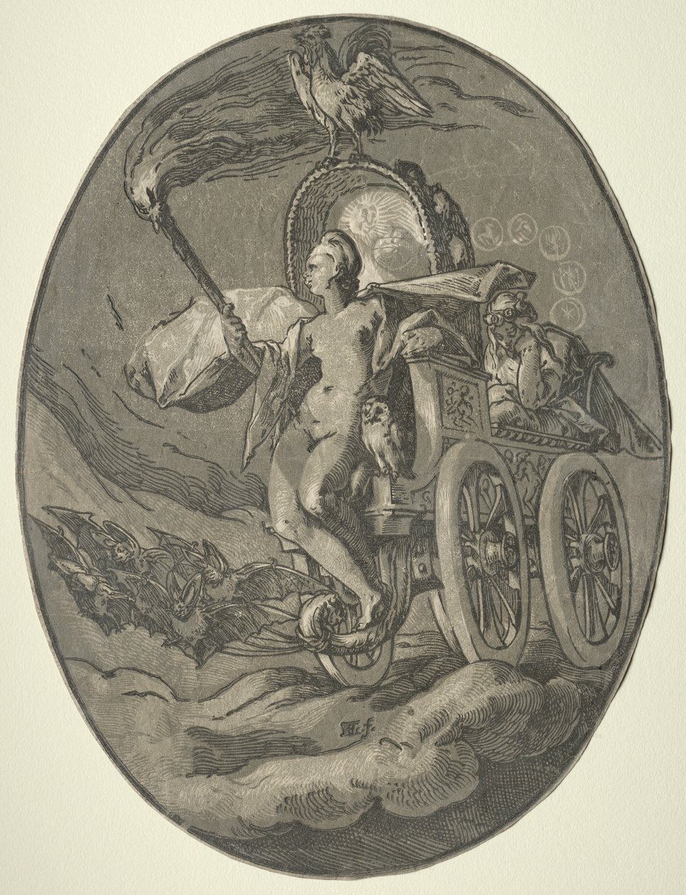 Seven Deities: Nox (Night) de Hendrick Goltzius