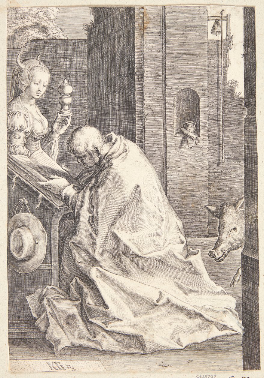 Las tentaciones de San Antonio de Hendrick Goltzius