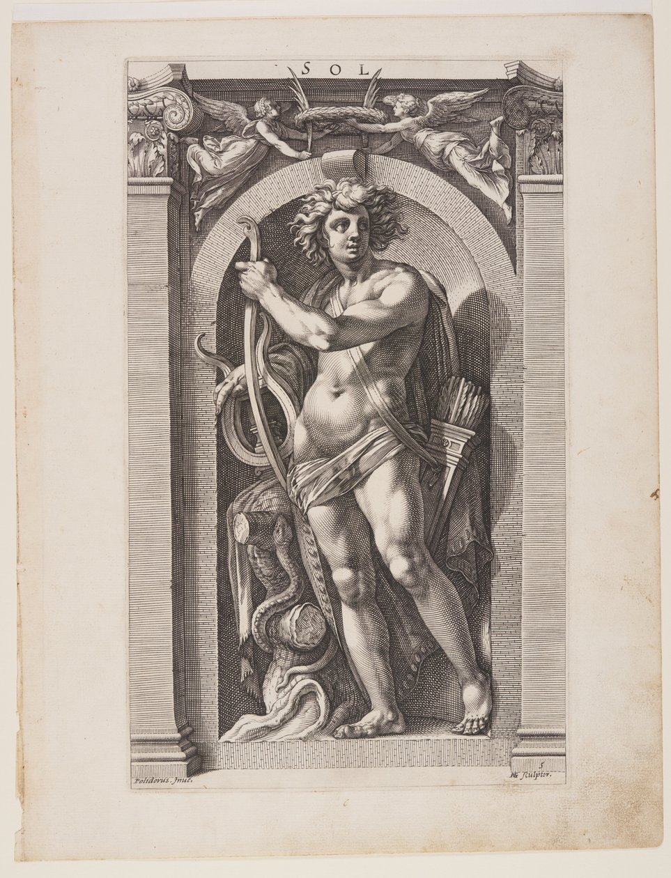 Sol, de Ocho dioses paganos de Hendrick Goltzius