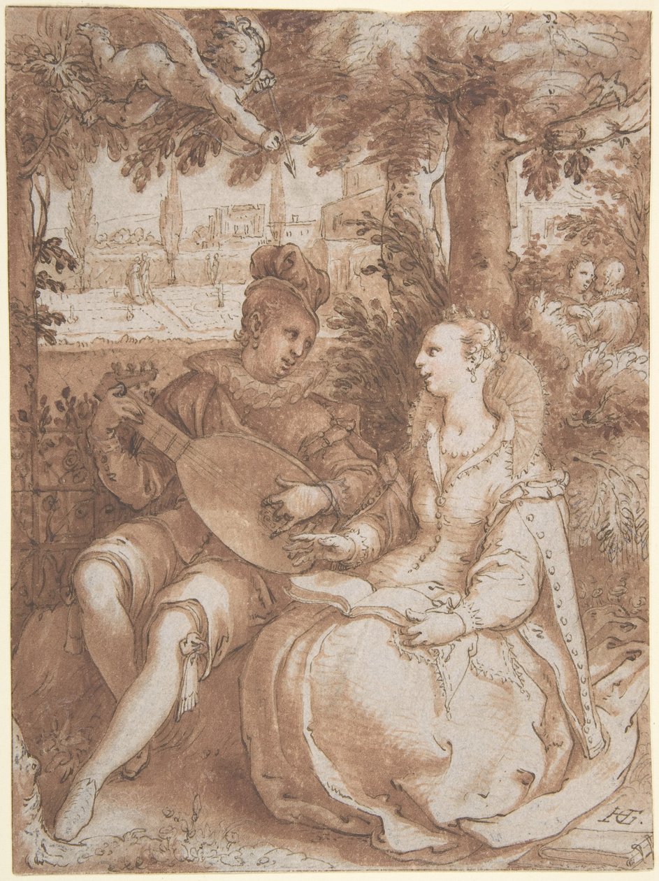 Primavera, dibujo para un grabado del mismo tema de Hendrick Goltzius