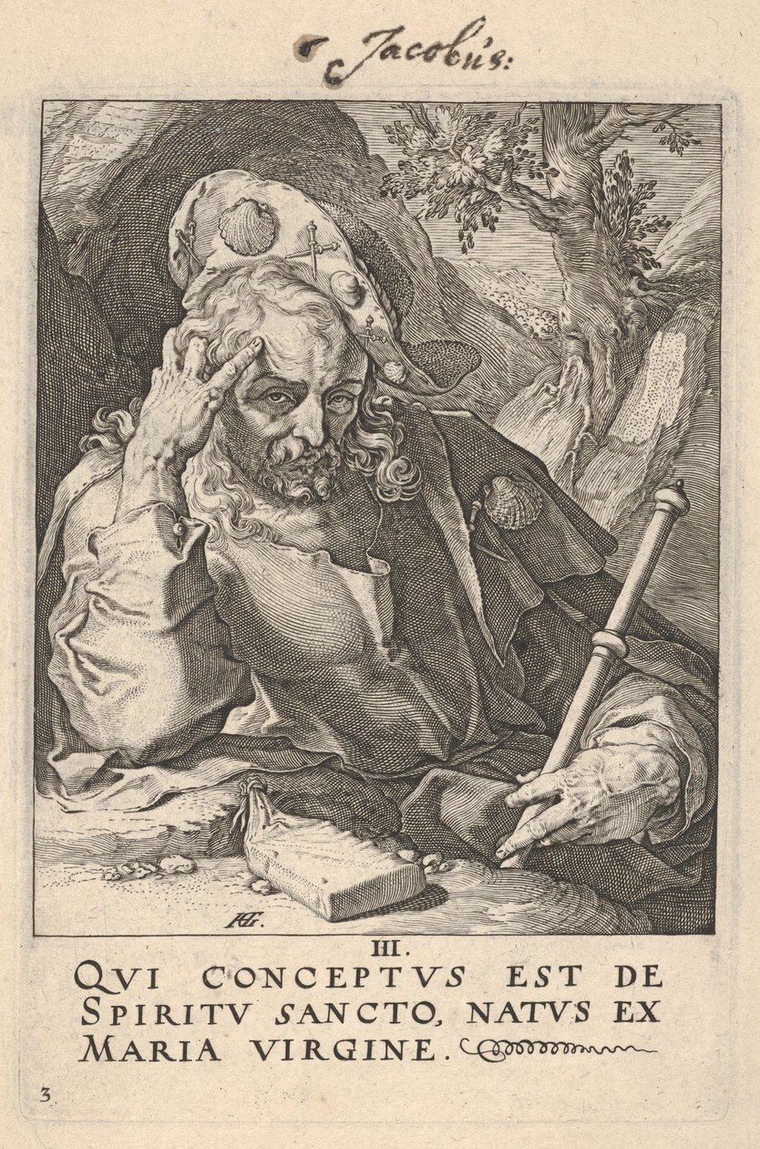 Santiago el Mayor, de la obra «Cristo, los apóstoles y San Pablo con el Credo» de Hendrick Goltzius