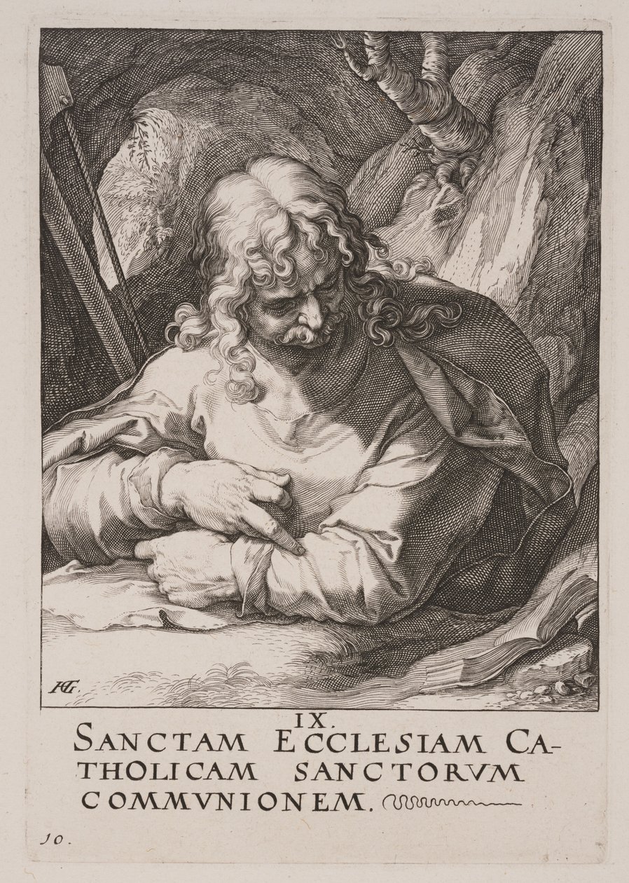 Santiago el Menor, de Cristo, los Apóstoles y San Pablo con el Credo de Hendrick Goltzius