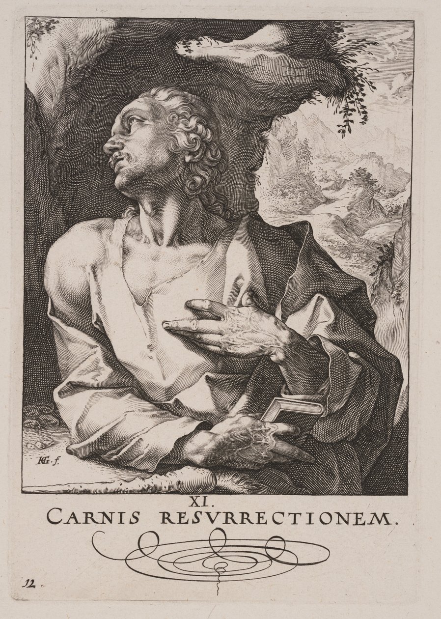 San Judas Tadeo, de Cristo, los Apóstoles y San Pablo con el Credo de Hendrick Goltzius