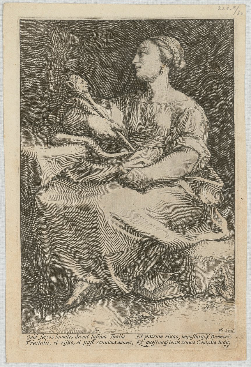 Thalia, página 2 del episodio «Nueve musas» de Hendrick Goltzius