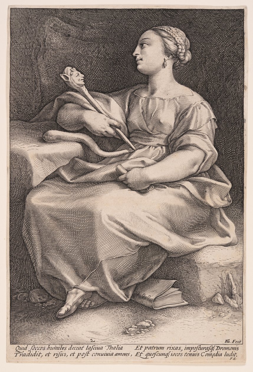 Thalia, la musa de la comedia, de Las nueve musas de Hendrick Goltzius