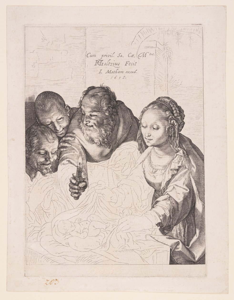 Adoración de los pastores de Hendrick Goltzius