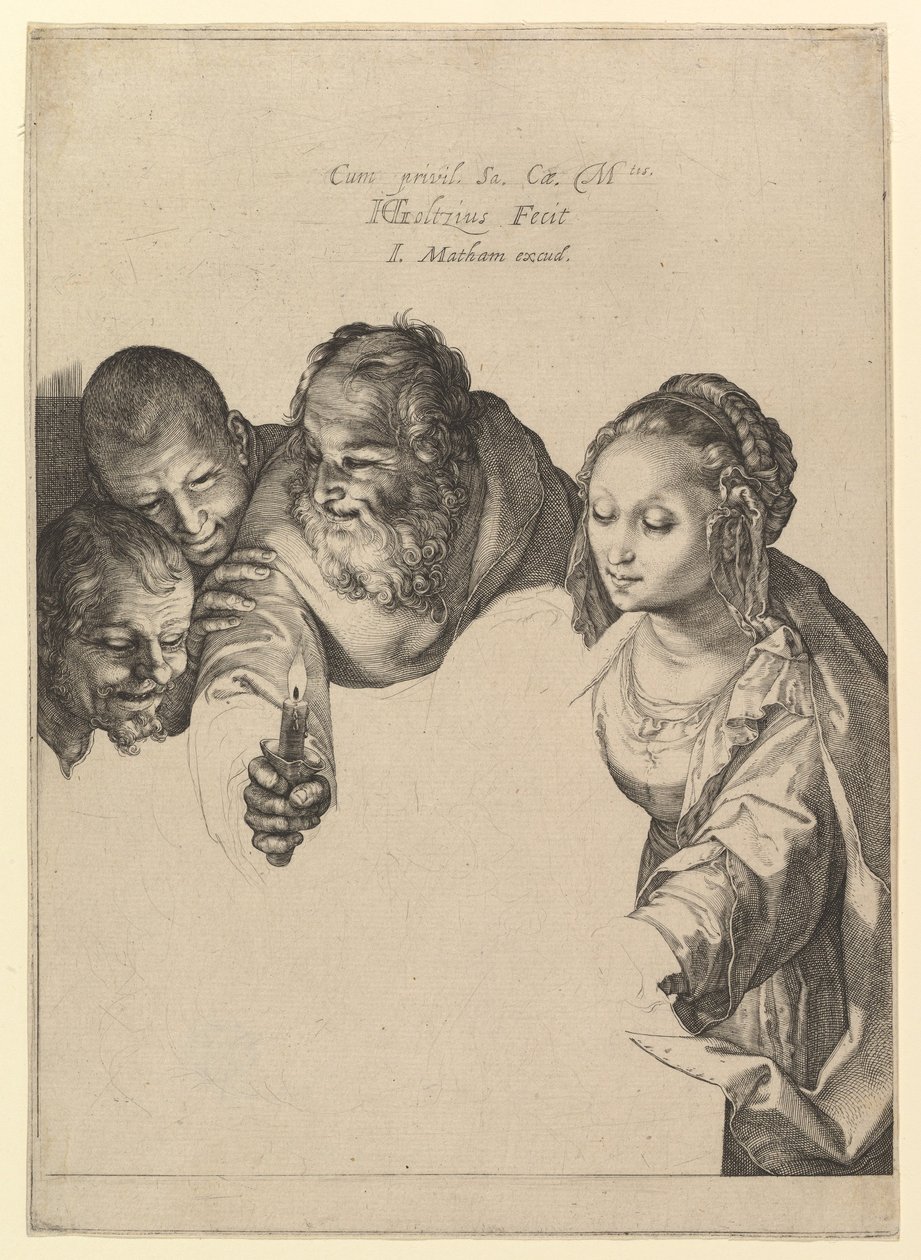 La adoración de los pastores de Hendrick Goltzius