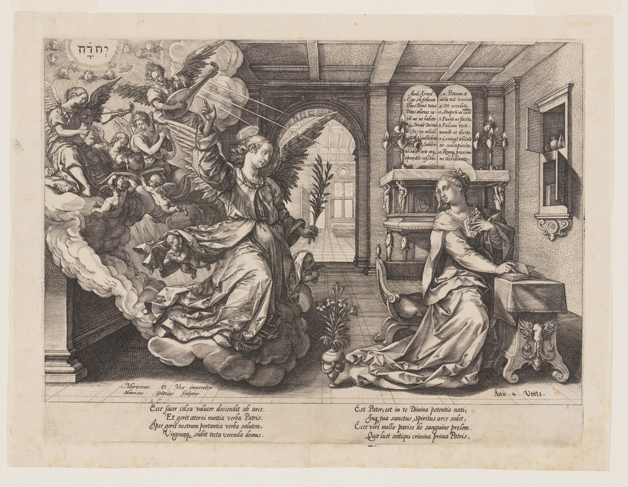 La Anunciación de Hendrick Goltzius
