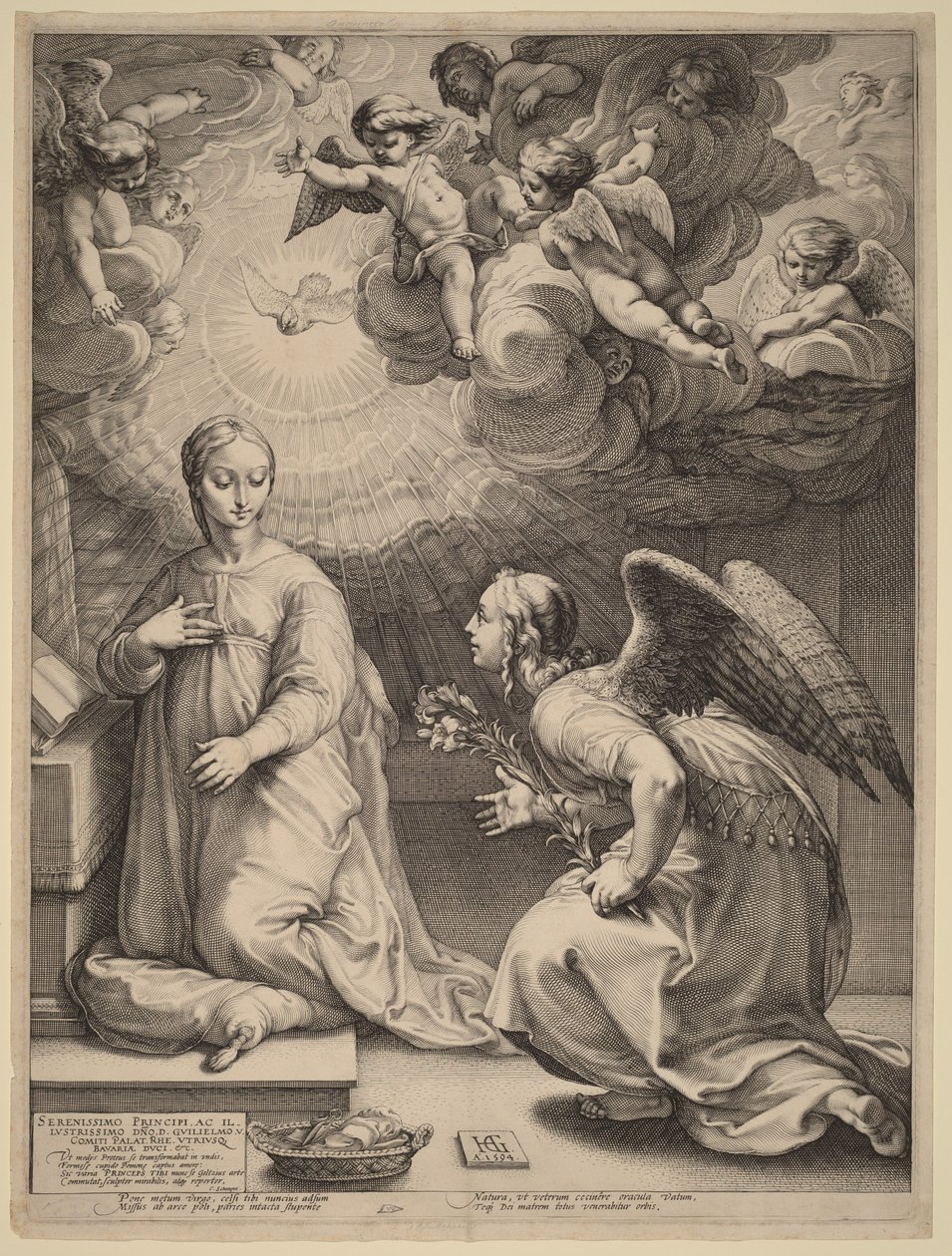 La Anunciación de Hendrick Goltzius