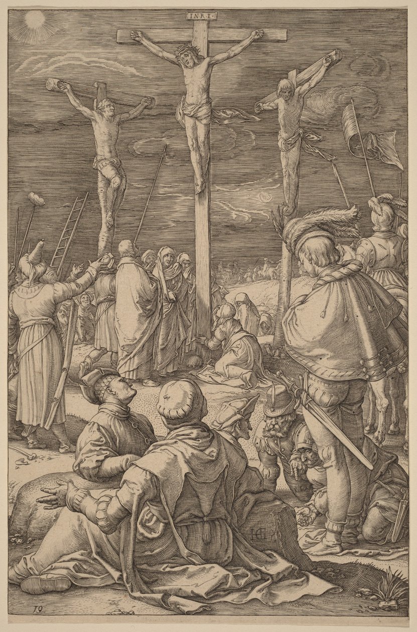 La crucifixión de Hendrick Goltzius