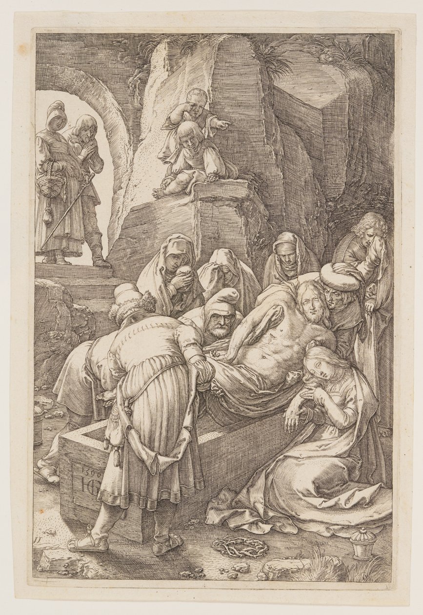 El Entierro, de La Pasión de Hendrick Goltzius