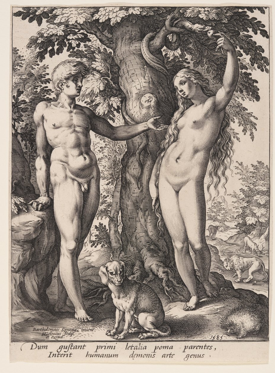 La caída del hombre de Hendrick Goltzius